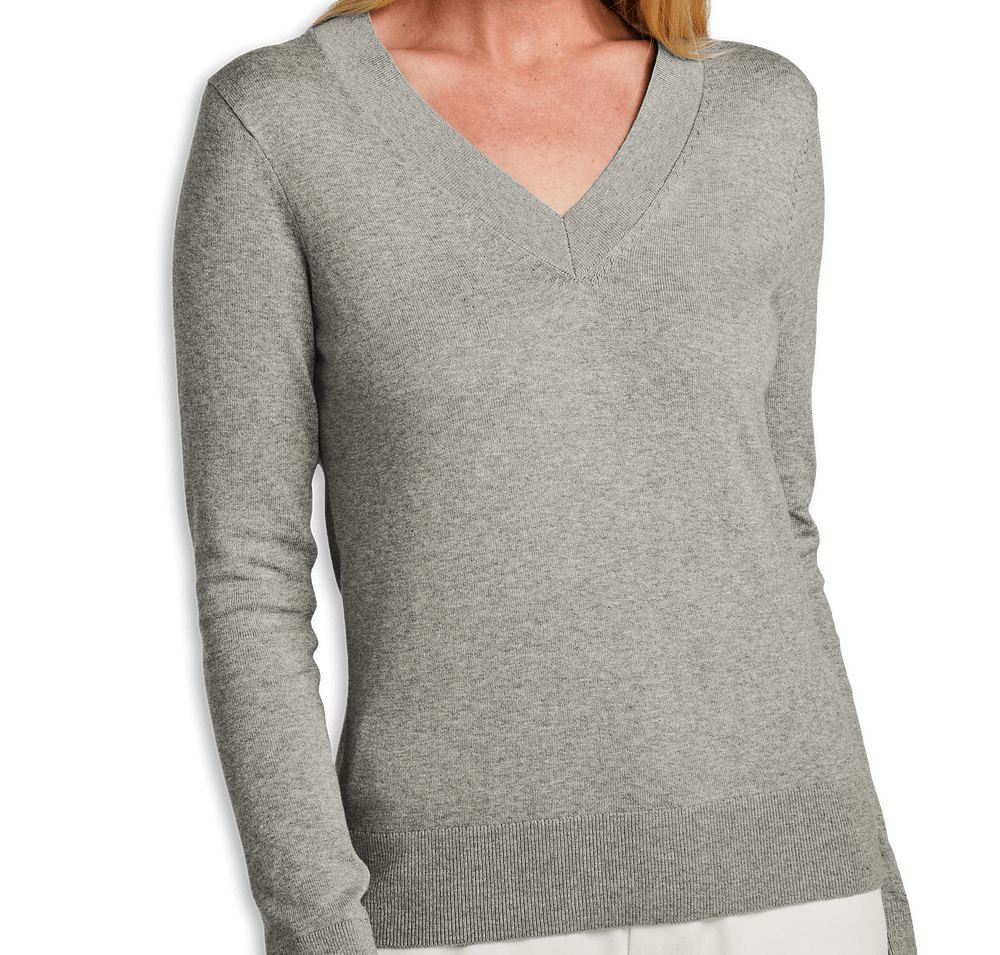 Brooks Brothers Women’s Cotton Stretch V-Neck Sweater-default