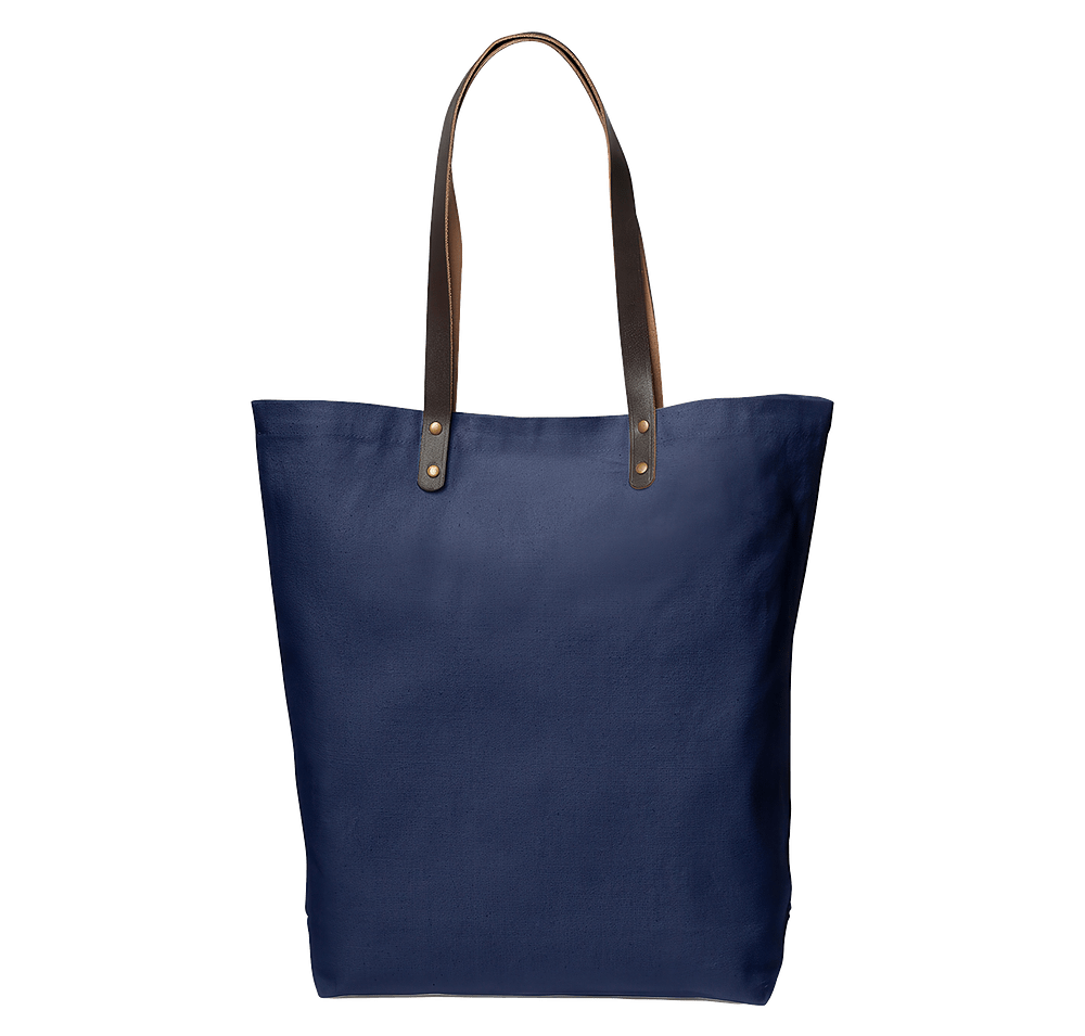 Urban Cotton Tote Bag with Leather Handles-default