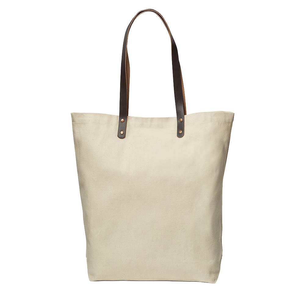 Urban Cotton Tote Bag with Leather Handles-default
