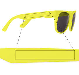Solid Promotional Sunglasses - Color: Yellow / Yellow