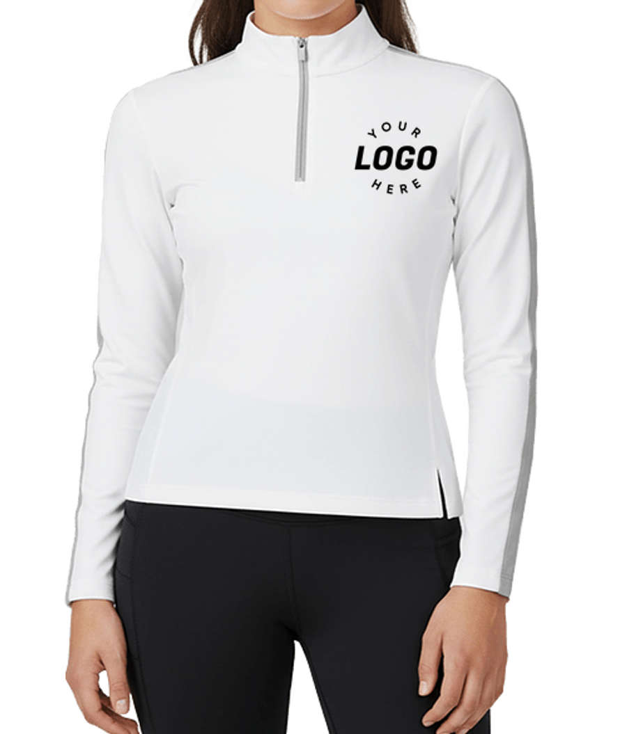 Holloway Women's Eco-Revive Court Performance Quarter Zip Pullover in White