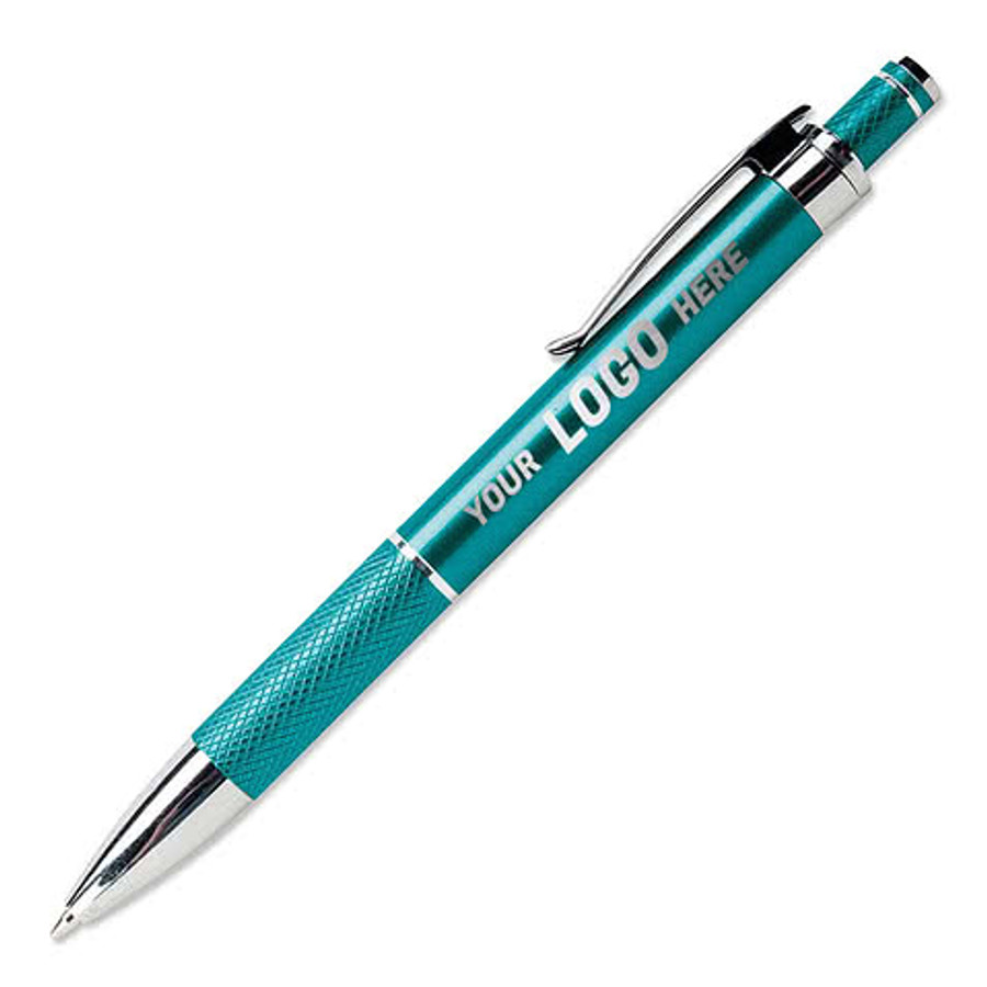 Laser Engraved Aruba Ballpoint Pen (black ink) in White