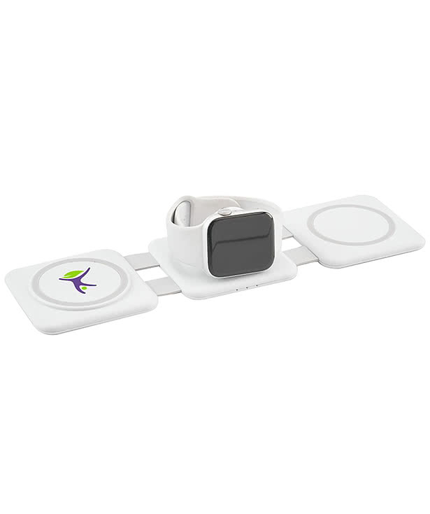 3-in-1 Power Fold 15W MagClick Portable Wireless Charging Pad