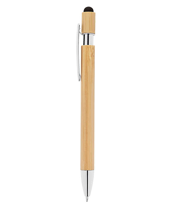 Laser Engraved Bamboo Stylus Pen (black ink)