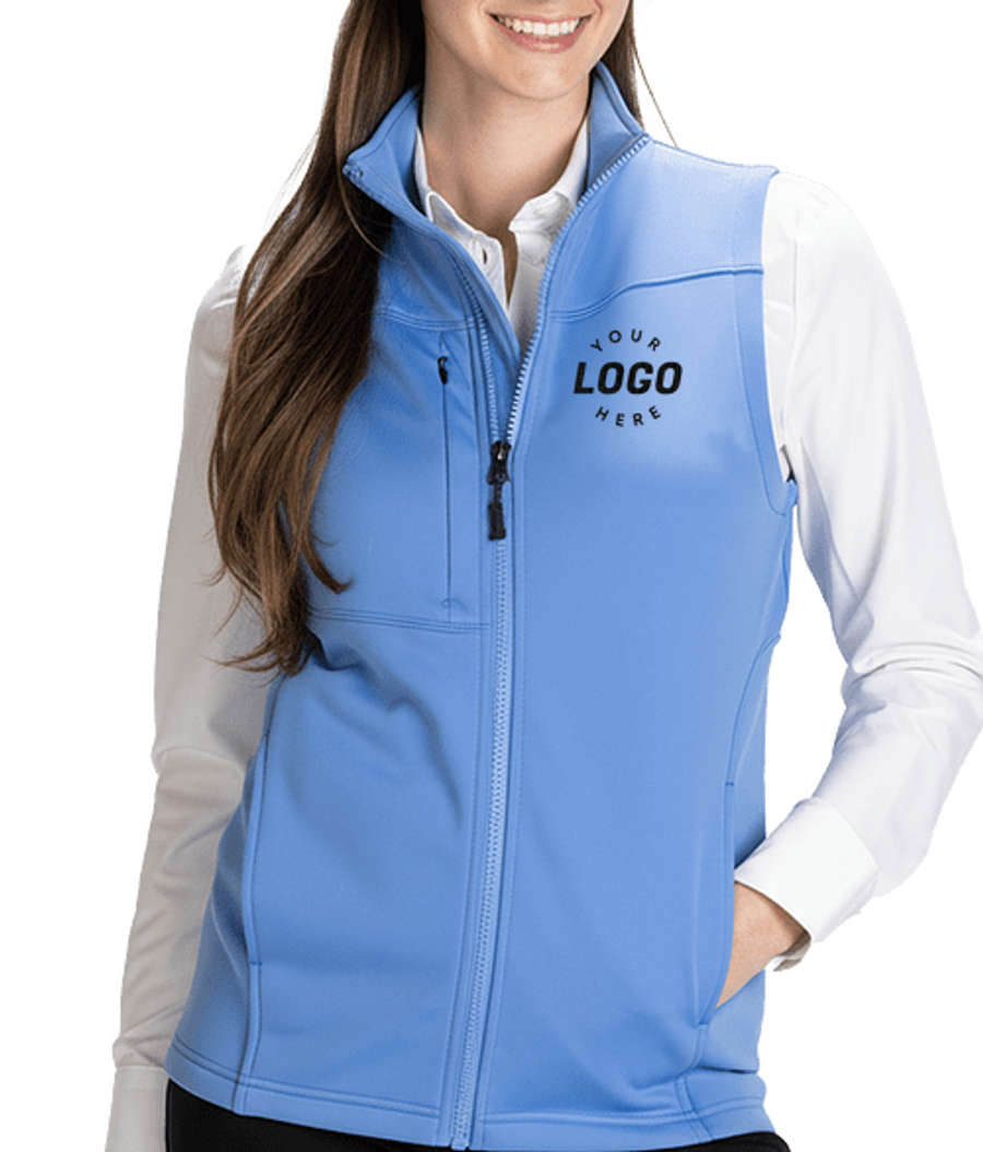 Edwards Women's Performance Tek Fleece Vest in Ceil Blue