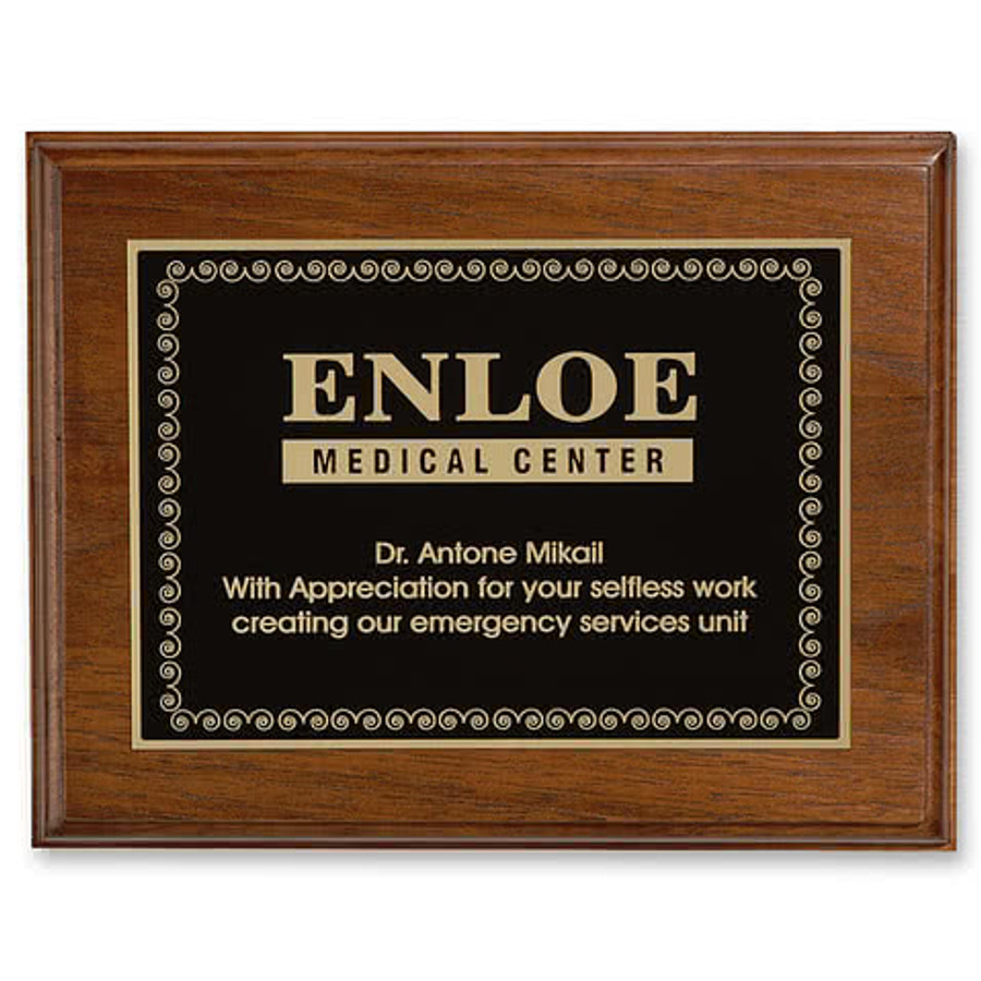 Ashford Small Plaque Award in Walnut