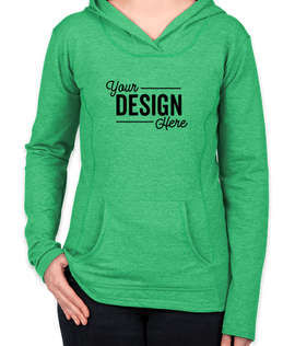 Anvil Women's French Terry Pullover Hoodie - Color: Heather Green
