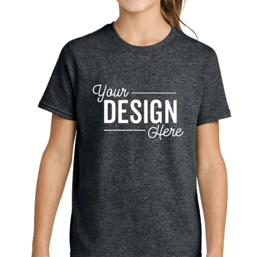 Port & Company Youth Easy Cotton T-shirt in Dark Heather Grey