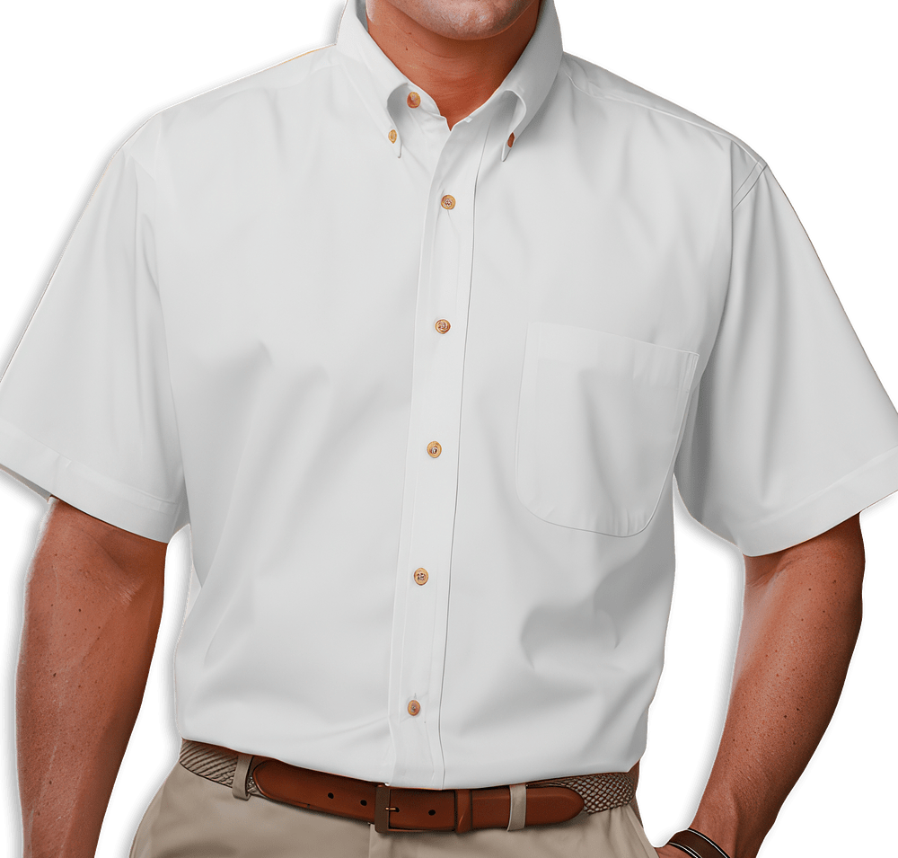 Blue Generation Scotchgard Treated Twill Short Sleeve Dress Shirt-default