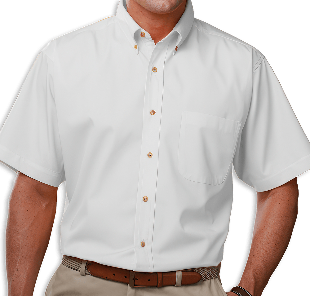 Blue Generation Scotchgard Short Sleeve Dress Shirt - Printed-default