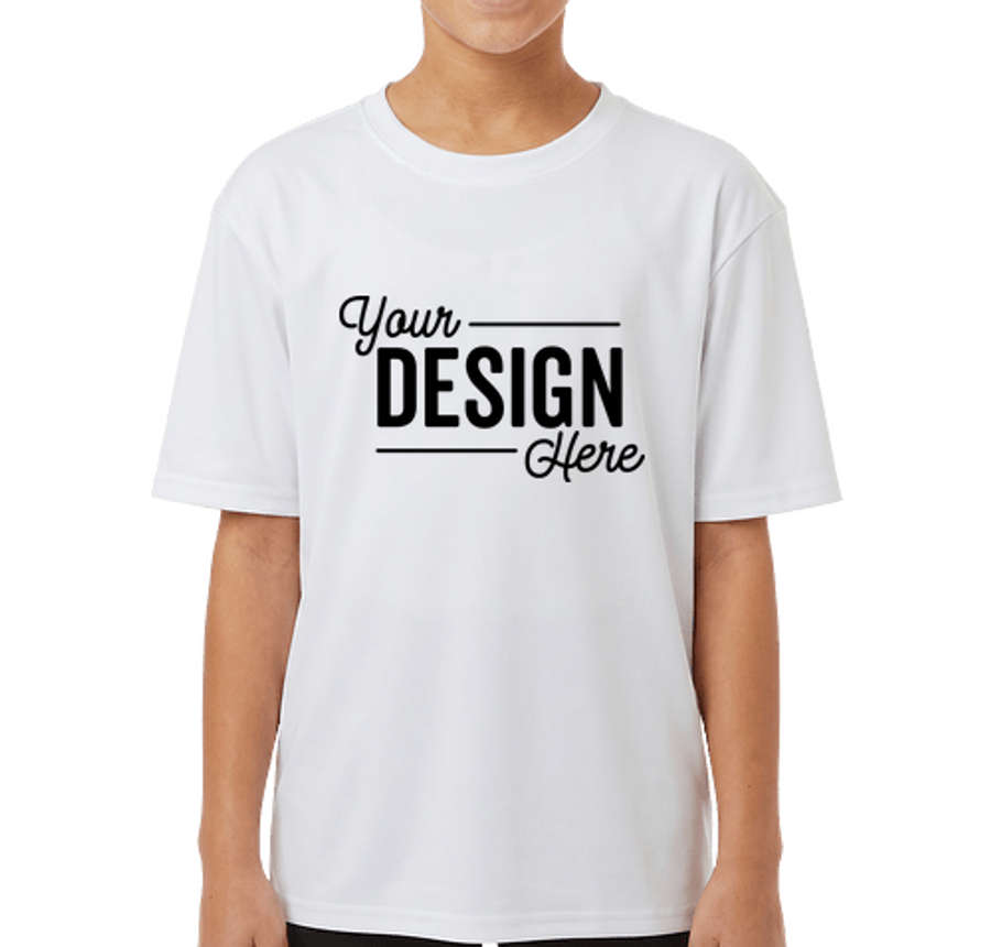 AllPro Youth Interlock UPF 50 Performance Shirt in White