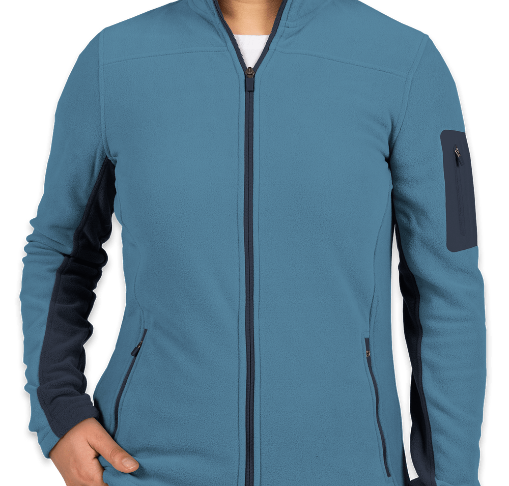 Port Authority Women's Colorblock Full Zip Microfleece Jacket-default