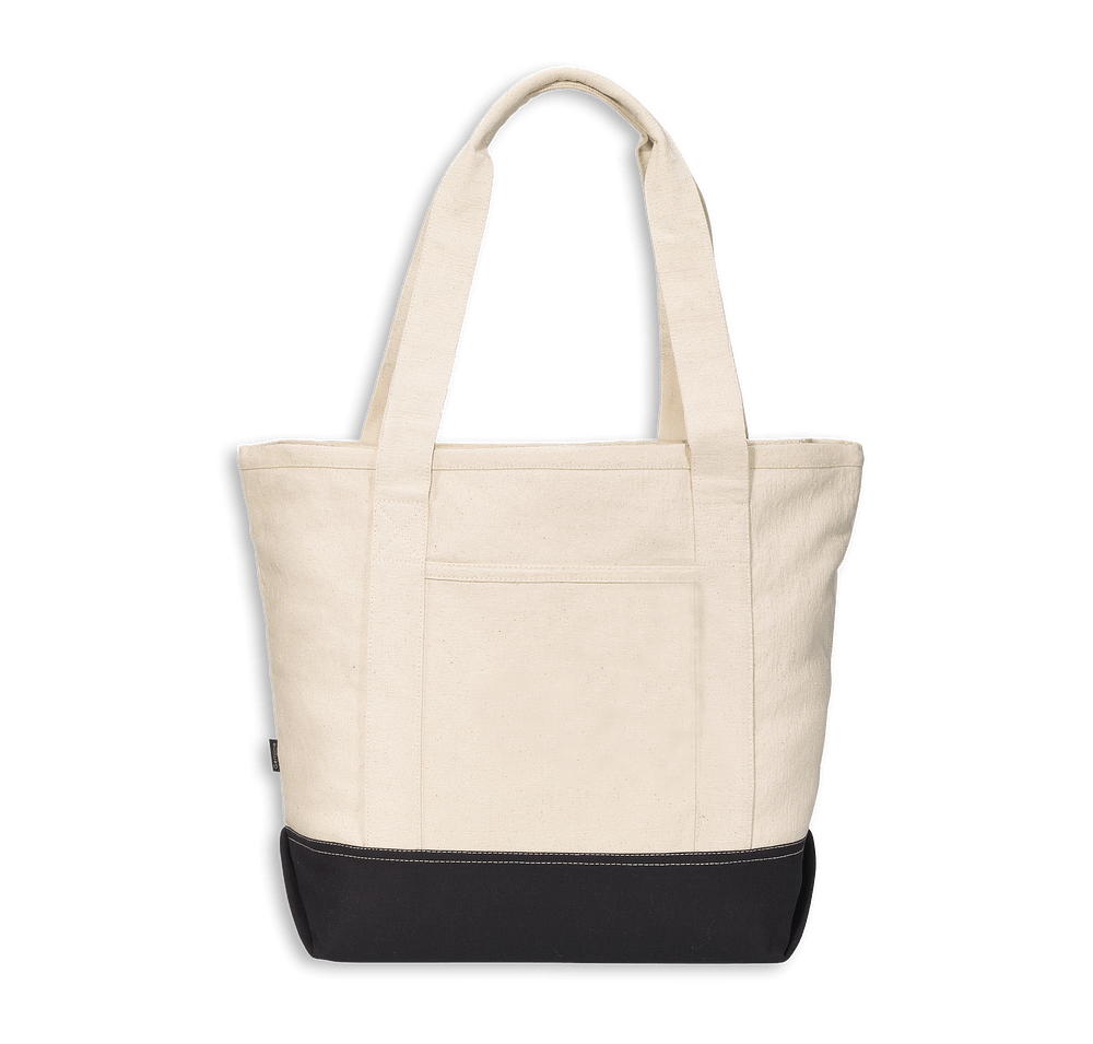 Newport Cotton Zippered Tote Bag-default