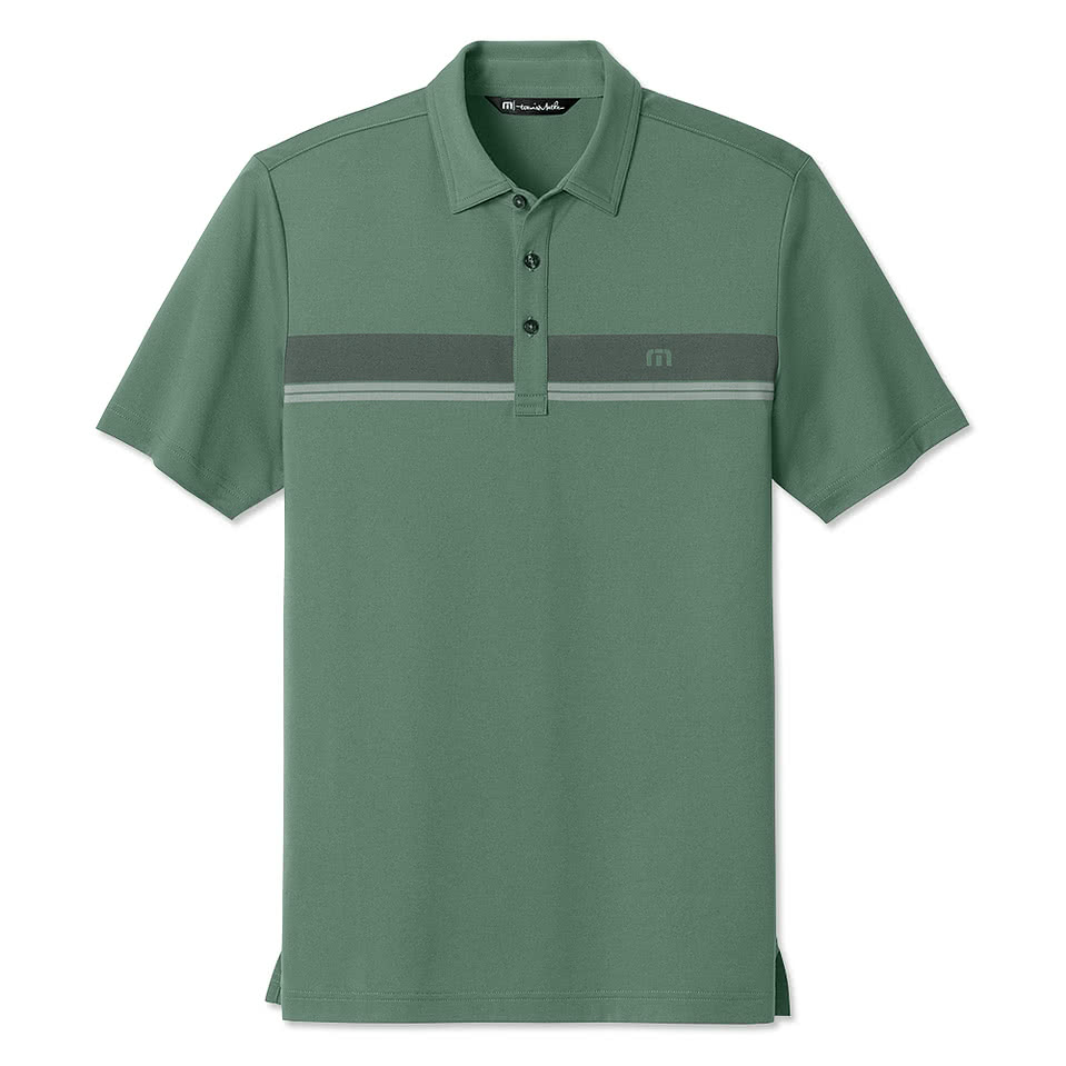 TravisMathew Glenview Stripe Recycled Performance Polo - Embroidered