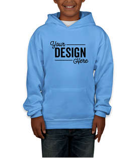 Hanes Youth EcoSmart 50/50 Pullover Hoodie - Color: Carolina Blue