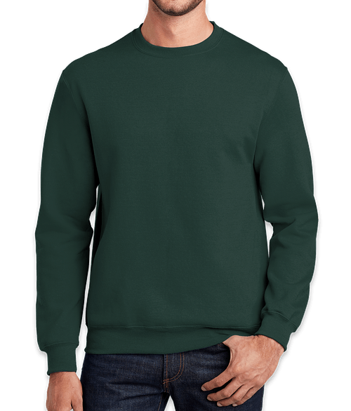Port & Company Core Crewneck Sweatshirt in Dark Green