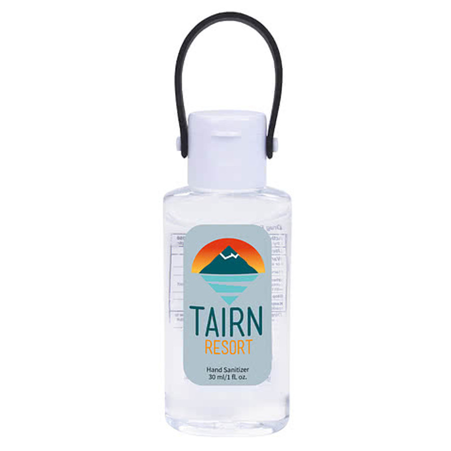 Full Color 1 oz. Slim Hand Sanitizer with Hanger in Black