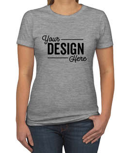 Next Level Women's Slim Fit Jersey Blend T-shirt - Color: Dark Heather Grey