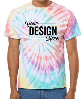 Dyenomite 100% Cotton Rainbow Tie-Dye T-shirt - Color: Prism
