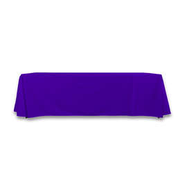 Full Color 8' LazerLine Throw Tablecloth - Color: Purple