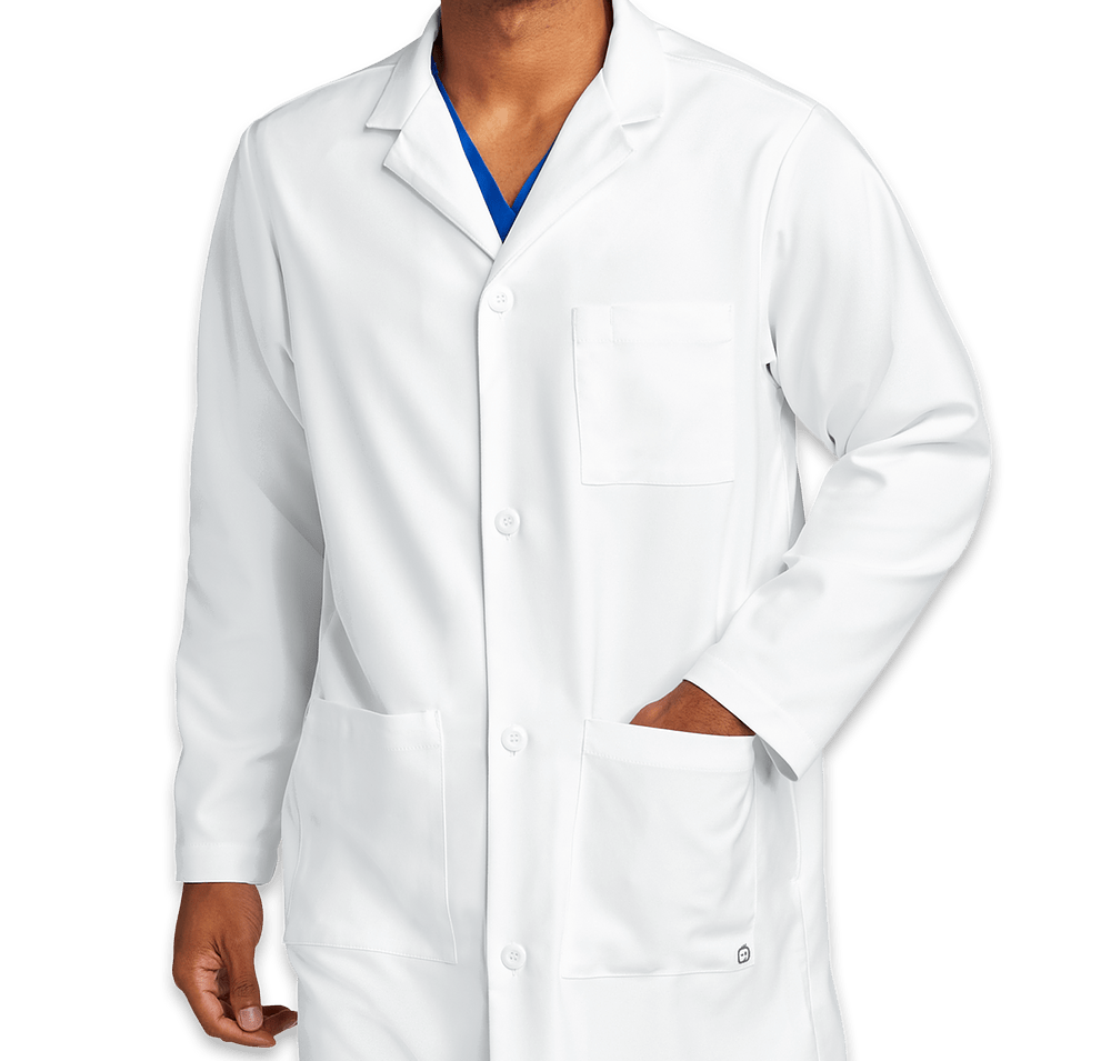 Wink 4-Button Long Lab Coat-default