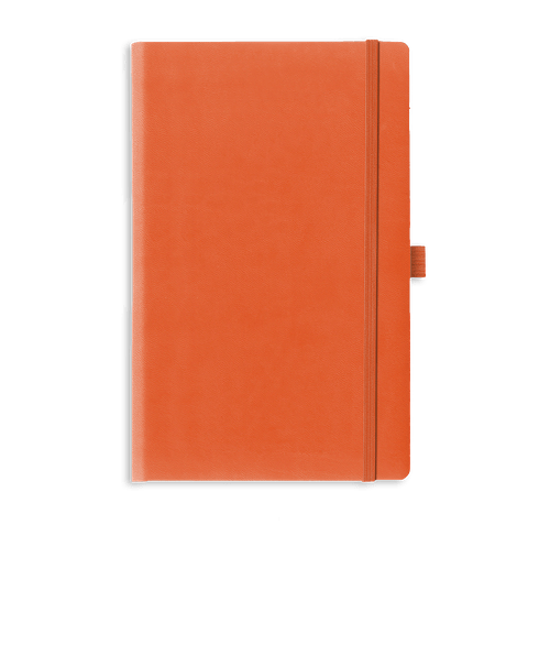 Castelli Debossed Tucson Dotted Medio Hard Cover Notebook in Orange