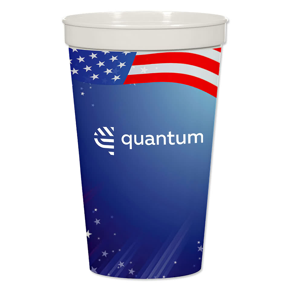 Full Color 22 oz. Big Game Plastic Stadium Cup (Case of 500)