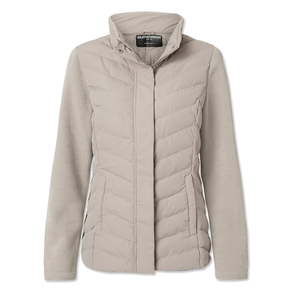 Weatherproof Women’s Mixed Media Chevron Soft Shell Jacket