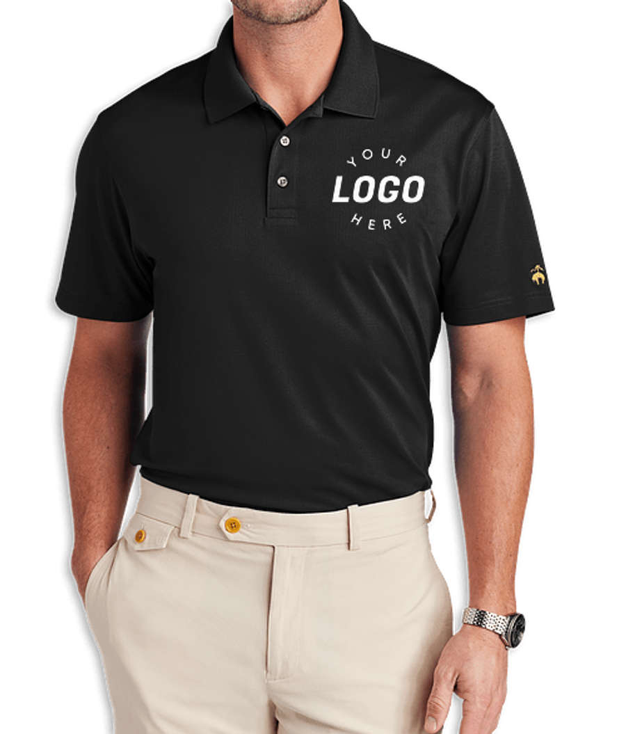 Brooks Brothers Mesh Performance Pique Polo - Printed in Deep Black