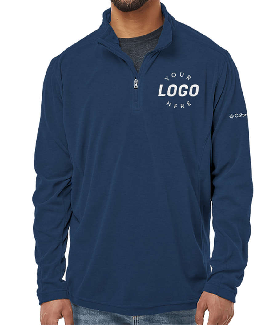 Columbia Klamath Range II Half Zip Fleece Pullover - Embroidered in Collegiate Navy