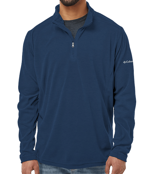 Columbia Klamath Range II Half Zip Fleece Pullover - Printed in Collegiate Navy
