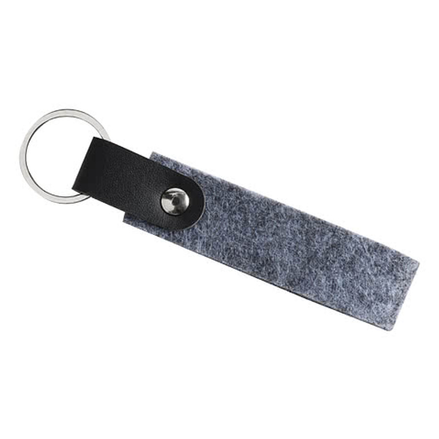 The Goods Recycled Felt Keychain in Gray