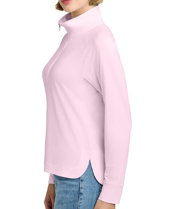 Brooks Brothers Women's Luxe Performance Recycled UPF 50+ Quarter Zip Pullover