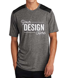 Sport-Tek Tri-Blend Draft Performance Shirt - Color: Black / Dark Grey Heather
