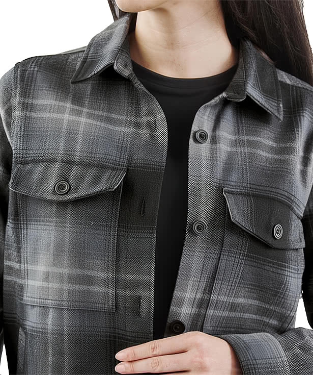 Stormtech Women's Highland Recycled Plaid Shirt Jacket