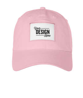 Ahead Largo Washed Twill Baseball Hat with White Rectangle Patch - Color: Lua Rosa