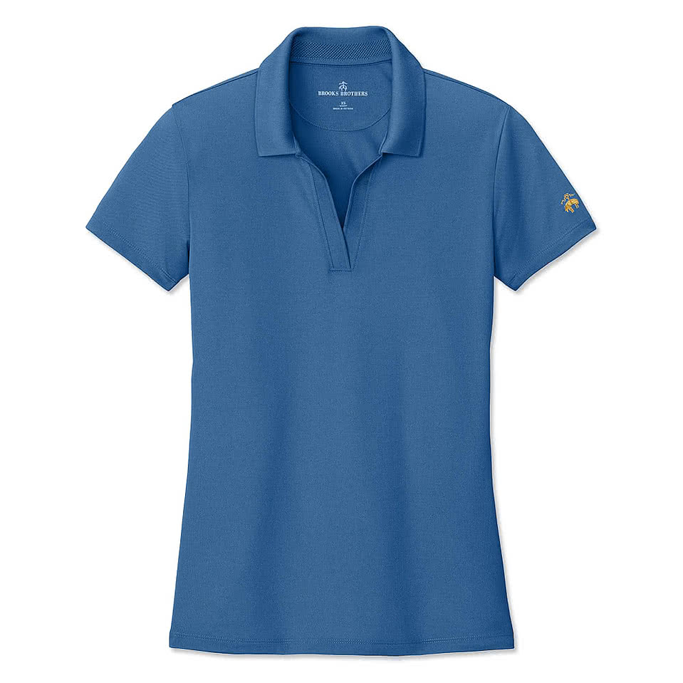 Brooks Brothers Women's Mesh Performance Pique Polo - Printed