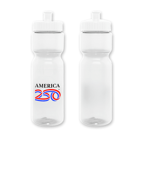 Full Color America250™ 28 oz. Pace Water Bottle in CLEAR