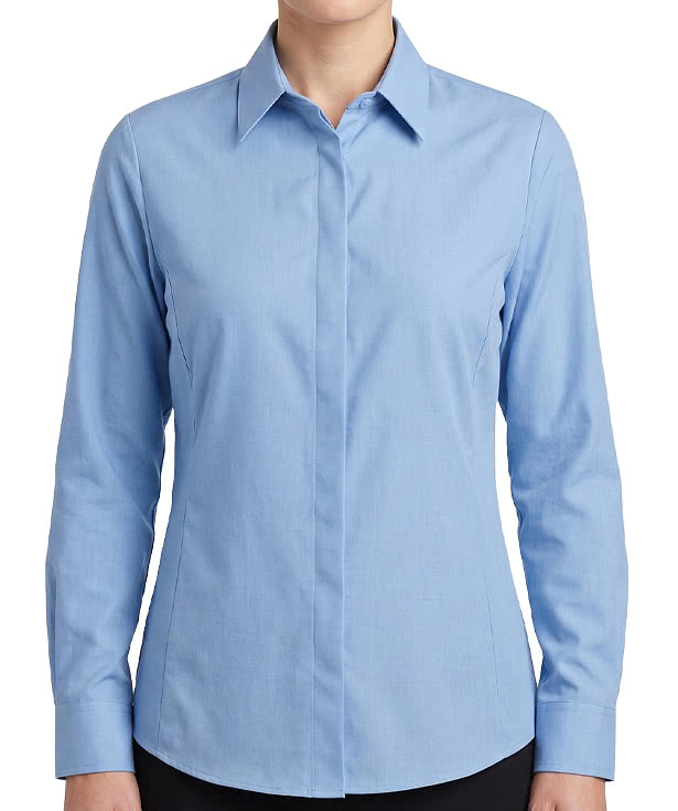 Edwards Women's FlexBatiste Café Recycled Long Sleeve Dress Shirt