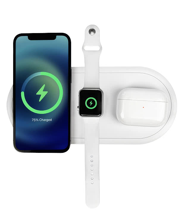 Full Color Recycled 3-in-1 Portable Wireless Charging Pad