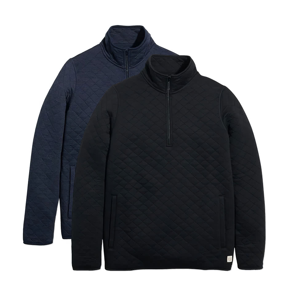 Marine Layer Women's Corbet Quilted Quarter Zip Sweatshirt