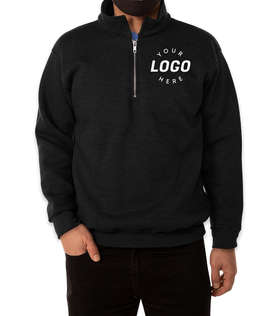 Bayside USA-Made Quarter-Zip Pullover Sweatshirt
