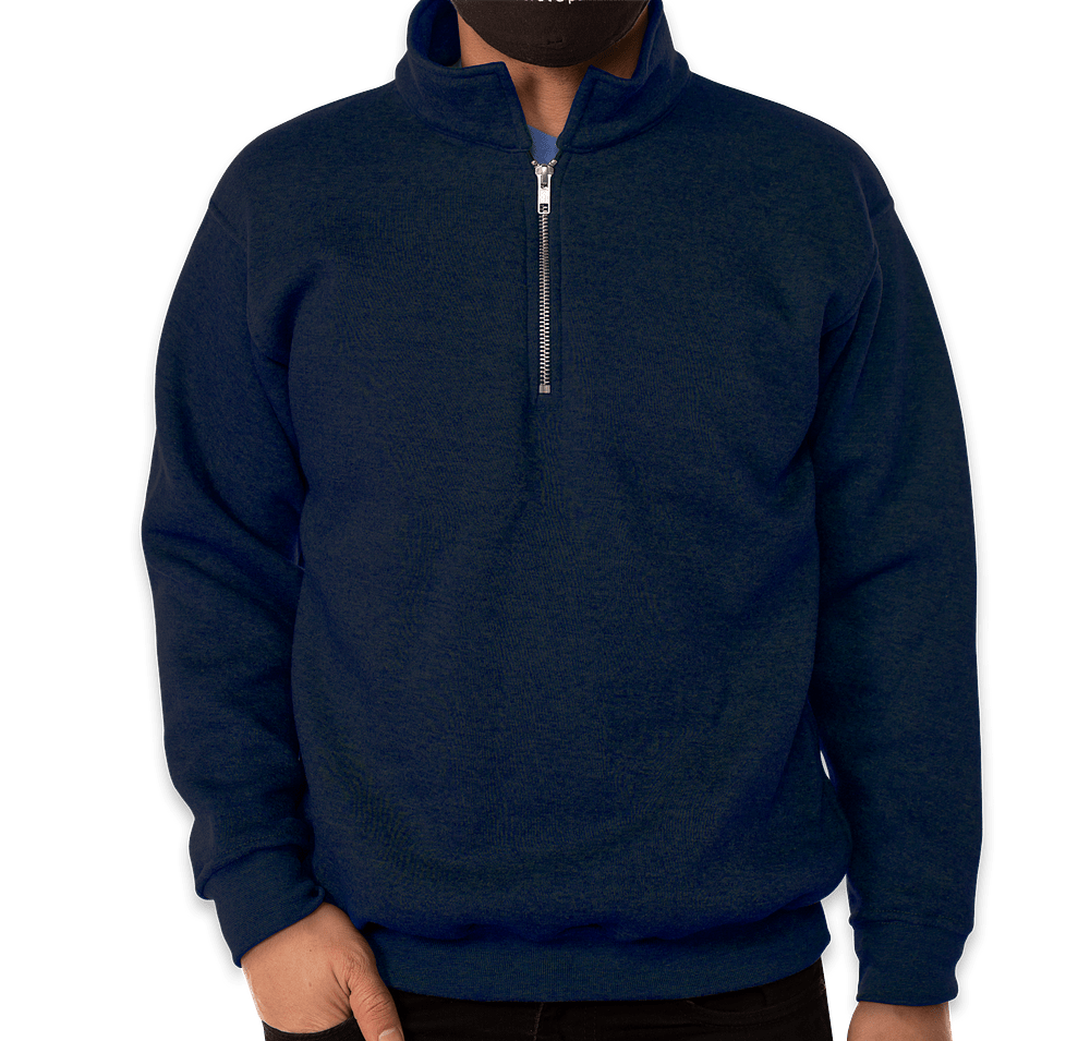 Bayside USA-Made Quarter-Zip Pullover Sweatshirt-default