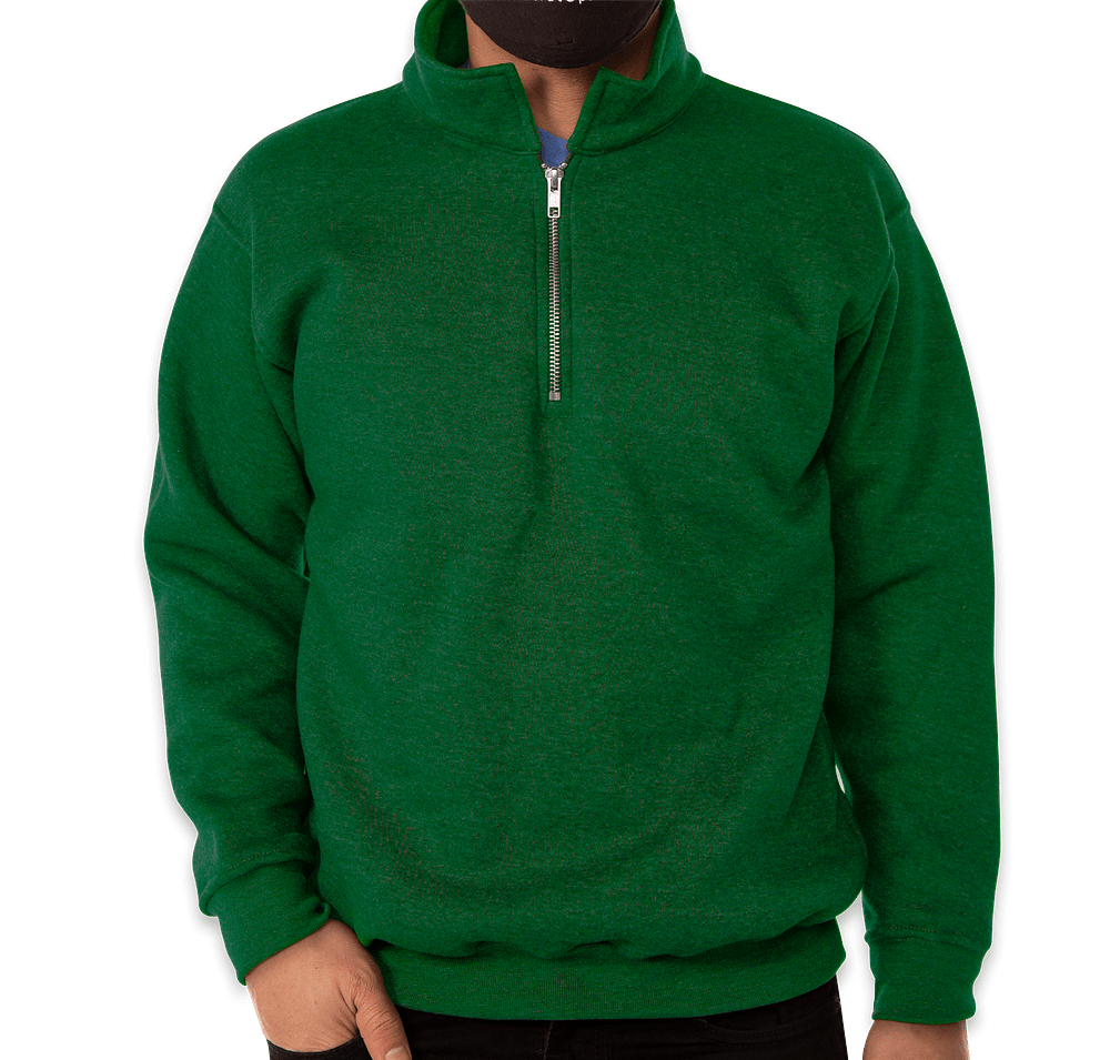 Bayside USA-Made Quarter-Zip Pullover Sweatshirt-default
