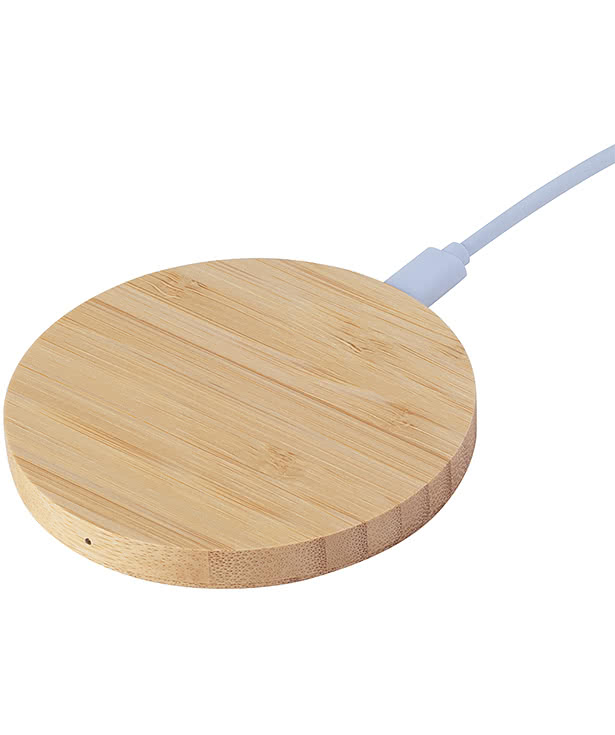 Laser Engraved Bamboo 15W Wireless Charging Pad