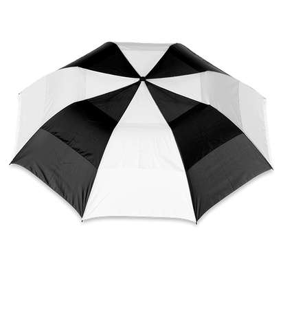 58" Arc Auto Open Vented Golf Umbrella - Black  /  White