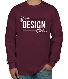 Canada - Gildan Ultra Cotton Long Sleeve T-shirt - Color: Maroon