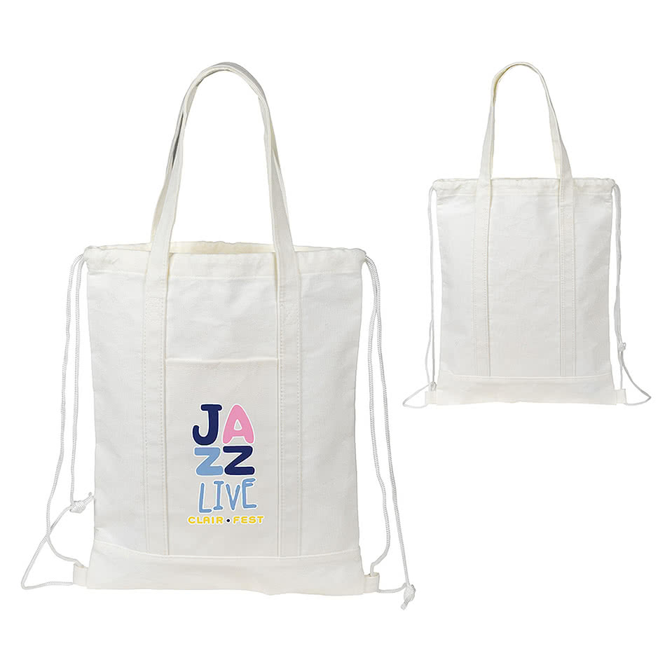 Full Color Sloop Recycled Canvas Drawstring Bag