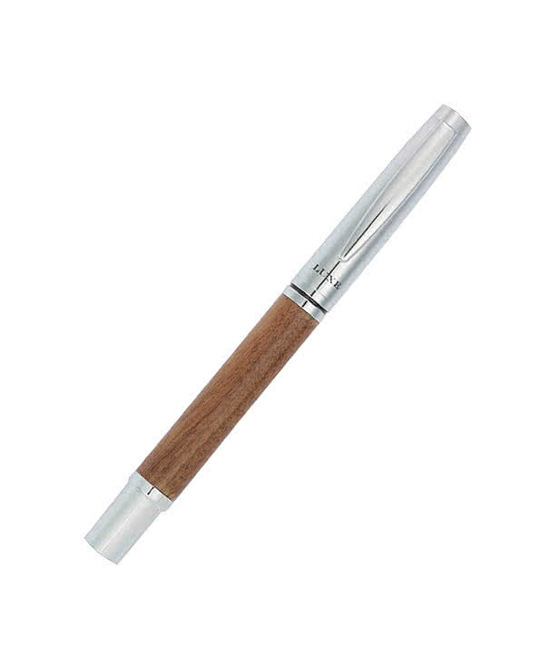 Laser Engraved Luxe Walnut Executive Rollerball Gel Pen (black ink)