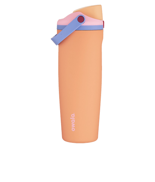 Owala Laser Engraved 30 oz. Freesip Stainless Steel Flip Straw Water Bottle in Tangy Tango